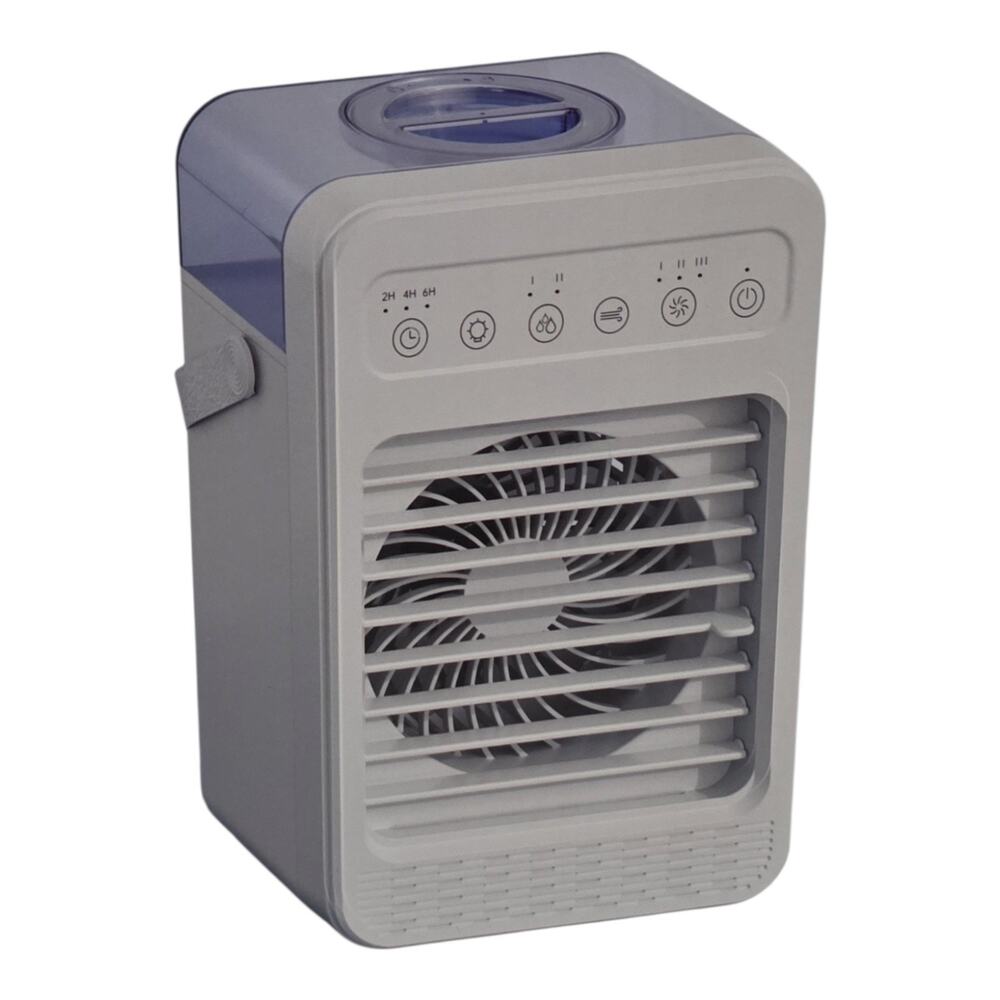 Portable Air Conditioners Fan: Evaporative Mini Air Cooler Timer 4 Speeds Light
